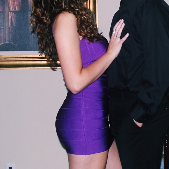 Purple Bandage/Bodycon Dress - Picture 10 of 10